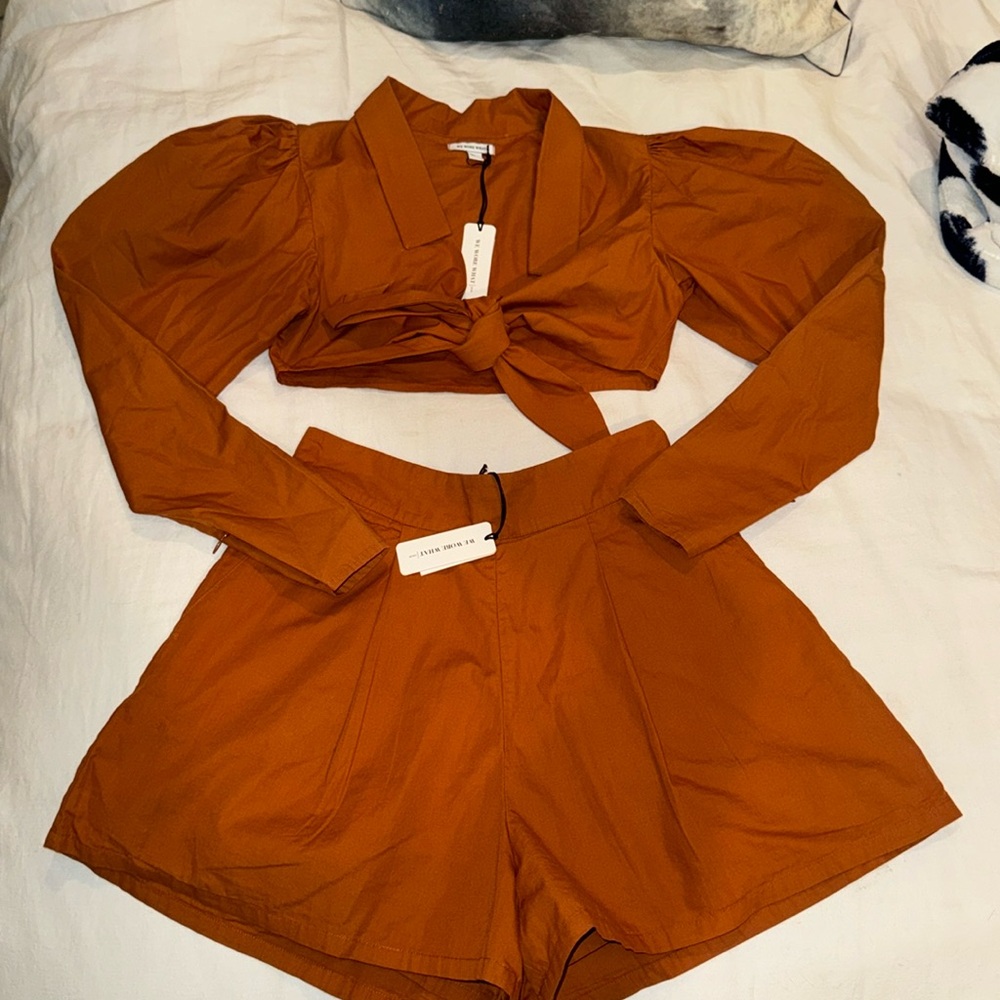 NWT WeWoreWhat orange set